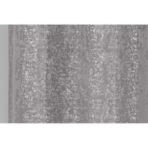 Image of Halo Pair of 229x183cm Blackout Curtains, Grey