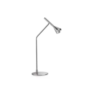 Image of DIESIS Dimmable Integrated LED Table Lamp Nickel, In-Built Switch, 3000K