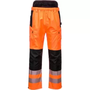 Image of Portwest PW34 Hi Vis Work Trousers Orange / Black Medium 31"