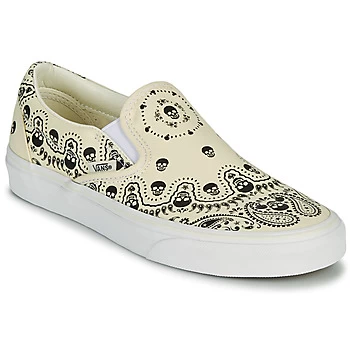 Image of Vans CLASSIC SLIP ON mens Slip-ons (Shoes) in Beige,4.5,5,6,6.5,7.5,8,9,9.5,10.5,11,3,7,8.5,12,5.5,10,4
