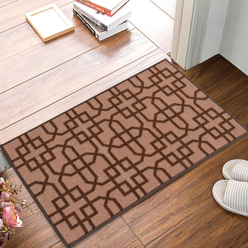 Image of Smart Living Smart Living Siam Heavy Duty Machine Washable Hallway Kitchen Non Slip Door Mat in Beige Size: 80cm x 300cm Beige 80cm x 300cm Unisex 8