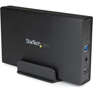 Image of StarTech 3.5" Black USB 3.0 External SATA III Hard Drive Enclosure with UASP - Portable External HDD