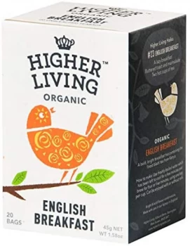 Image of Higher Living Organic English Breakfast - 20 Bags x 4