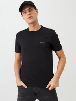 Image of Calvin Klein Chest Logo T-Shirt - Black