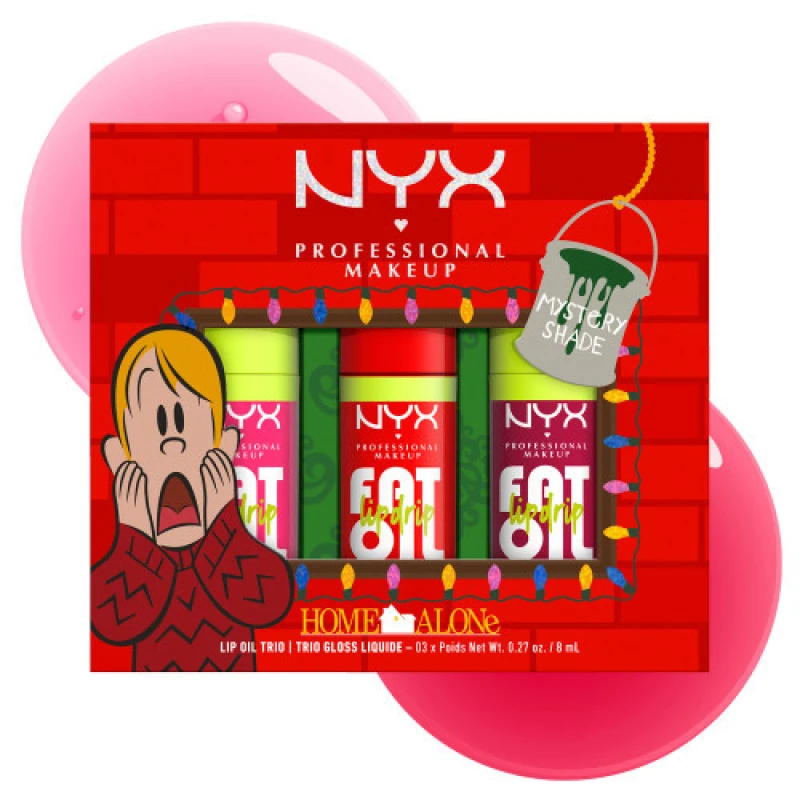 Image of NYX Professional Makeup XMAS Home Alone Fat Oil Lip Drip Trio Kit 3 pcs.
