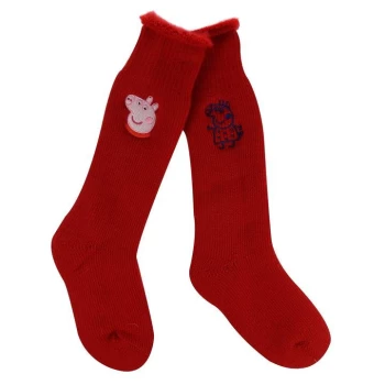 Image of Regatta Kids2pk WellySock - Red/Peppa