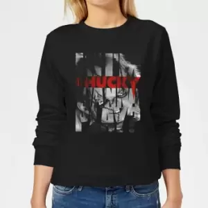 Image of Chucky Typographic Womens Sweatshirt - Black - L - Black