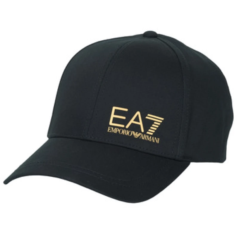 Image of EA7 Emporio Armani Core ID Baseball Cap Black/Gold Black