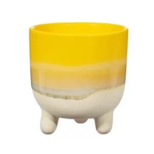 Image of Mojave Glaze Yellow Large Planter