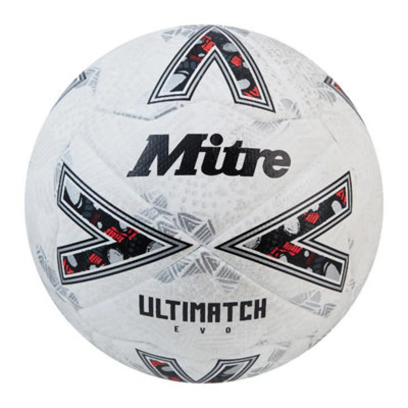 Image of Mitre Ultimatch Evo Football White/off White/silver (5)