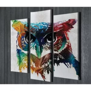 Image of UC045 Multicolor Decorative Canvas Painting (3 Pieces)