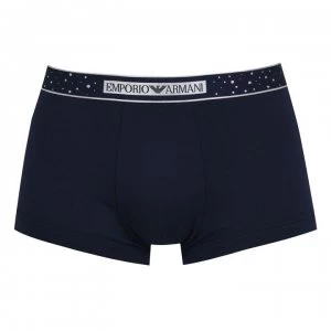 Image of Emporio Armani 2 Pack Christmas Trunks Navy/Silver Size L Men