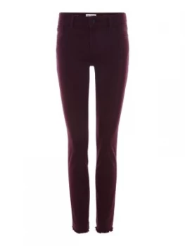 Image of DL1961 Margaux Ankle Skinny Jeans in Eggplant Red
