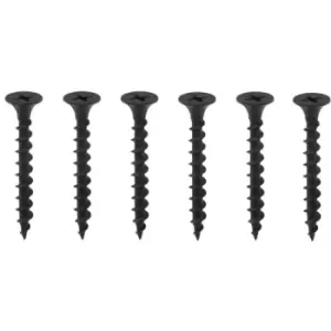 Image of Black Coarse Thread Drywall / Plasterboard Screws - Sharp Point - Size 4.2mm x 70mm - Pack of 200
