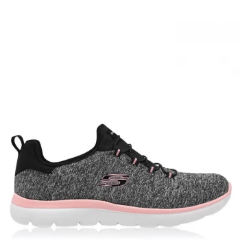 Image of Skechers Summits Trainers Ladies - Black/Coral