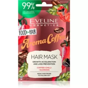 Image of Eveline Cosmetics Food for Hair Aroma Coffee Fortifying Mask for Weak Hair Prone to Falling Out 20 ml
