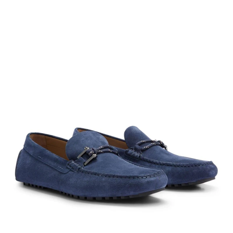 Image of Boss Driver Moccasin Shoes Blue male UK 6