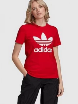 Image of Adidas Originals Trefoil Tee - Red