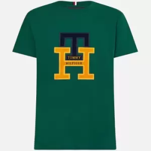 Image of Tommy Hilfiger Mens Icon Blackwatch Monogram T-Shirt - Prep Green - L