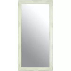 Image of Rectangular Wall Mirror/ Classic Mirrors For Bathroom / Bedroom / Garden Walls Fancy Wall Mounted Mirrors For Hallway With White / Gold Finish 84 x 4
