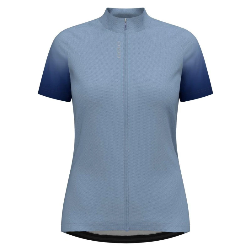 Image of Odlo Womens Short-Sleeve Cycling Jersey Blue Heron female 10 (S)
