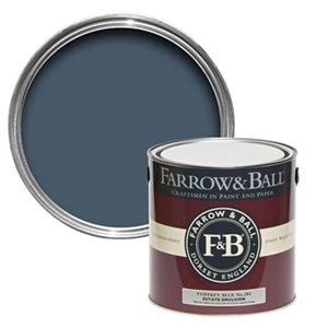 Image of Farrow & Ball Estate Stiffkey blue No. 281 Matt Emulsion Paint 2.5L