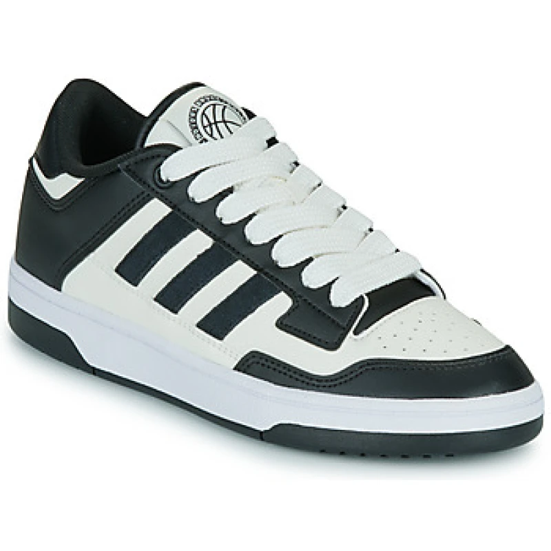 Image of Adidas SPORTSWEAR Kids Rapid Court Low Trainers in Leather Black/White Women 36 (3.5);37.3 (4);38 (5);39.3 (5.5 to 6);40 (6.5);41.3 (7);42 (8)