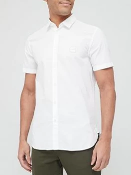 Image of Hugo Boss Magneton Short Sleeve Shirt White Size L Men