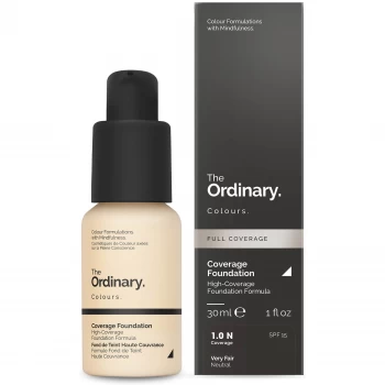 Image of The Ordinary Coverage Foundation with SPF 15 by The Ordinary Colours 30ml (Various Shades) - 1.0N