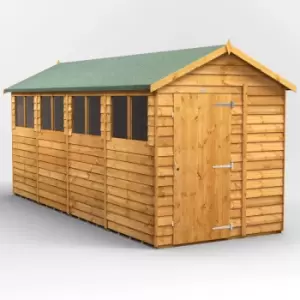 Image of 16x6 Power Overlap Apex Garden Shed