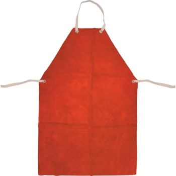 Image of Leather Welders Apron - Ties - Red - 24'X36' - Kennedy