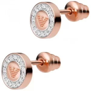 Image of Emporio Armani Heritage EG3054221 Rose Gold Plated Stud Earrings