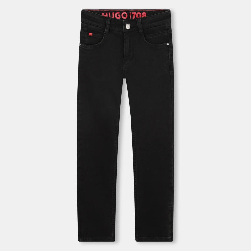 Image of Hugo Kids Straight Leg Jeans Black Z11 male 6Y