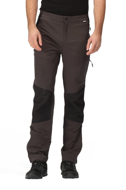 Image of Regatta Regatta Men Isoflex 'Questra V' Water-Repellent Walking Trousers in Charcoal Size: 42R Charcoal 42R Male 5063019260587