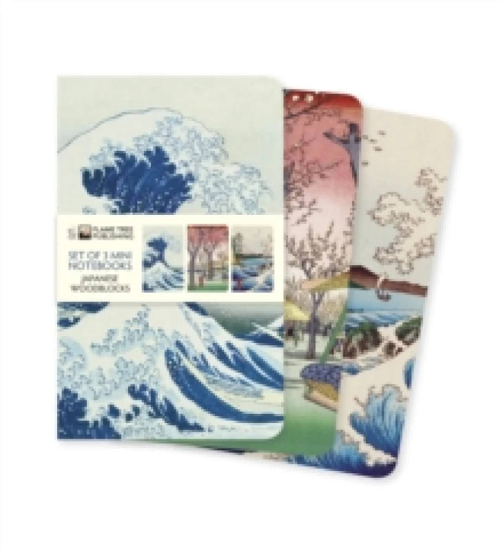 Image of Japanese Woodblocks Set of 3 Mini Notebooks Notebook / blank book