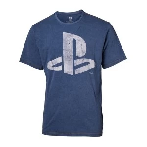 Image of Sony - Logo Mens Small T-Shirt - Blue