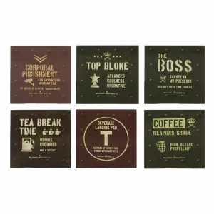 Image of Military Heritage Set of 6 Glass Coasters