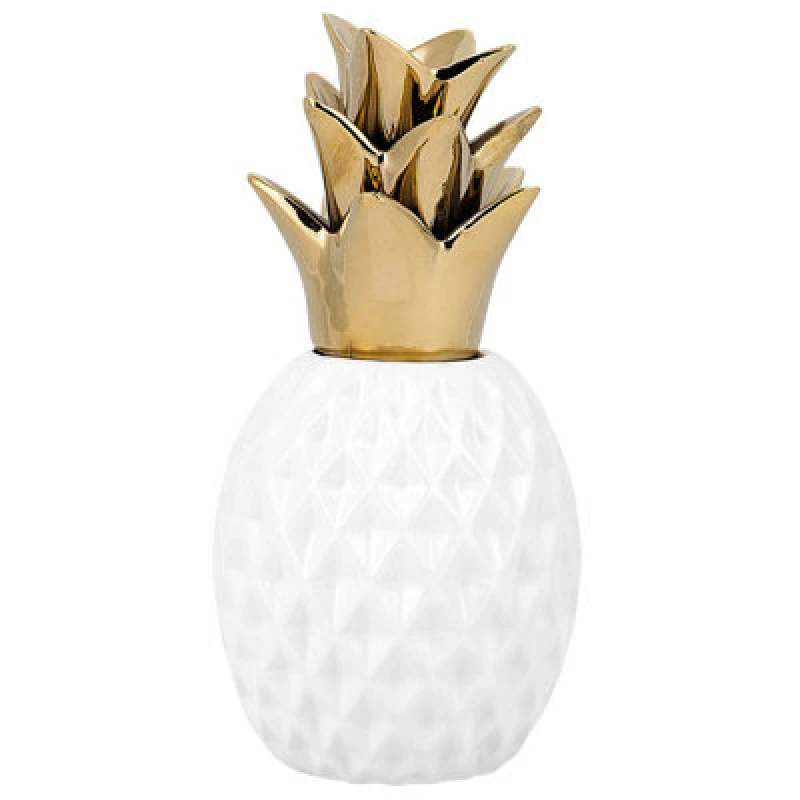 Image of Beliani Figurine Pinapple Tyana Ceramic White