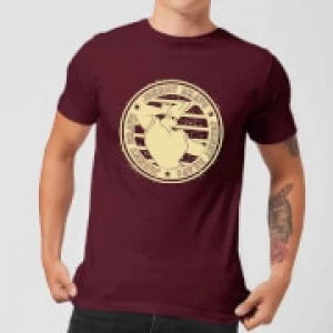 Image of Johnny Bravo Sports Badge Mens T-Shirt - Burgundy - L