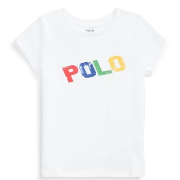 Image of Polo Ralph Lauren Polo Ralph Lauren Bold Logo T-Shirt Junior Girls - White