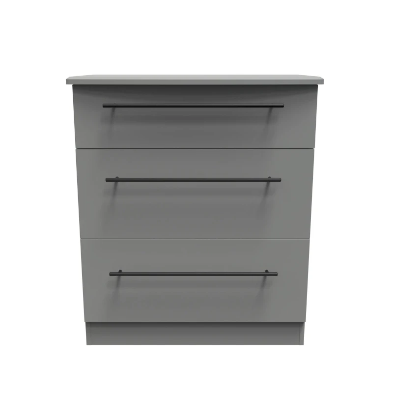 Image of Howard 3 Drawer Deep Chest In Dusk Grey (Ready Assembled)