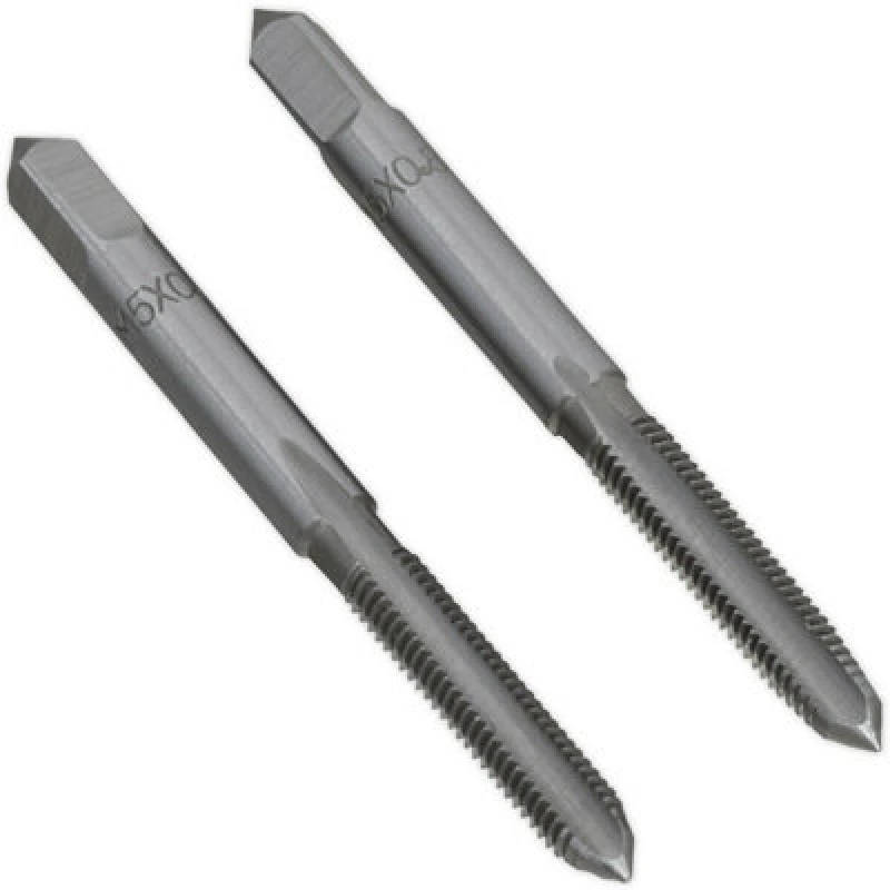 Image of Loops 2 PACK - M5 x 0.8mm Taper & Plug Tap Set - Premium Steel - Socket Threading Bit Metallics