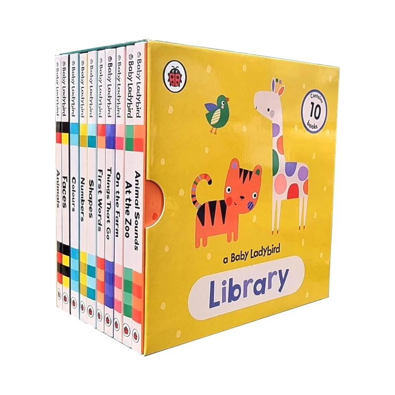 Image of A Baby Ladybird Library 10 Book Set Animals Faces Colours Pack Board Book For Babies Ladybird Books