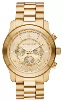 Image of Michael Kors MK9074 Runway Gold Chrono Dial Gold Watch