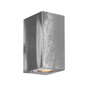 Image of Canto maxi kubi Outdoor Up Down Wall Lamp Galvanized, GU10, IP44