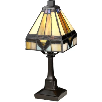 Image of Holmes 1 Light Mini Table Lamp, Vintage Bronze, E14 - Elstead