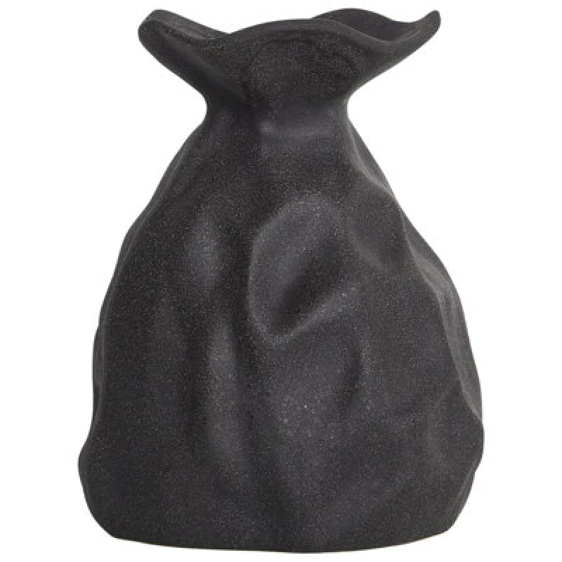 Image of Beliani Flower Vase Coontail Stoneware 31cm Black