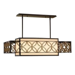 Image of 4 Light Ceiling Pendant Bar Gold, Bronze, E27