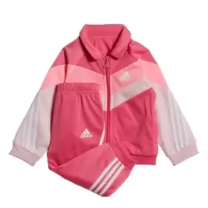 Image of adidas Future Icons Shiny Tracksuit Kids - Pulse Magenta / Beam Pink / Cl