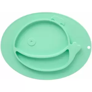 Image of Premier Housewares - Suction Plate Baby green Baby Suction Plate fish Design Suction Plates For Babies With Hanging Loop Scratch Resistant Baby Plate